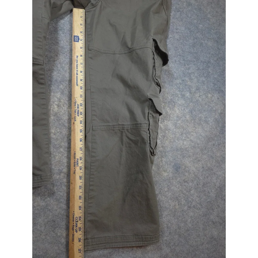 Y2K Abercrombie & Fitch Mens 31/12 Olive Green Cargo Pants Military Style Baggy